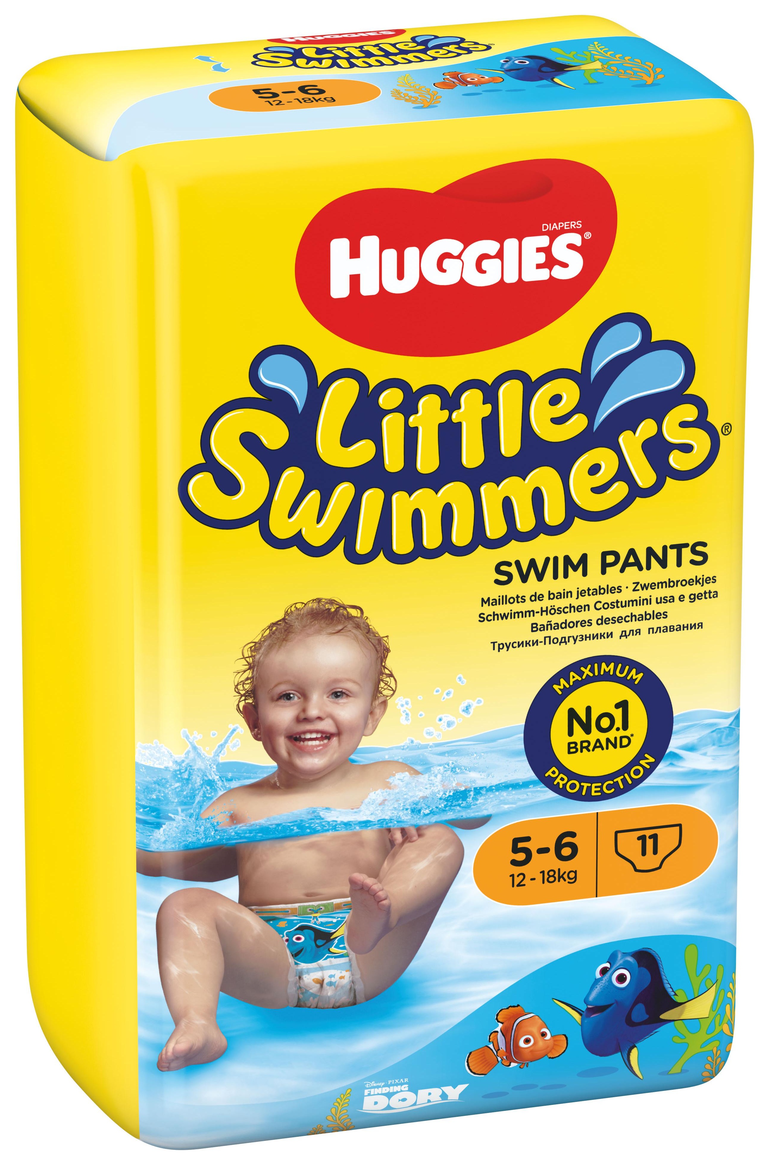 Scutece chilotel impermeabile pentru inot Huggies Little Swimmers, marimea  5-6, 12-18kg, 11buc