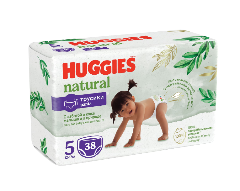 Scutece Chilotel Huggies Natural Pants, Nr.5, 12-17kg, 38buc