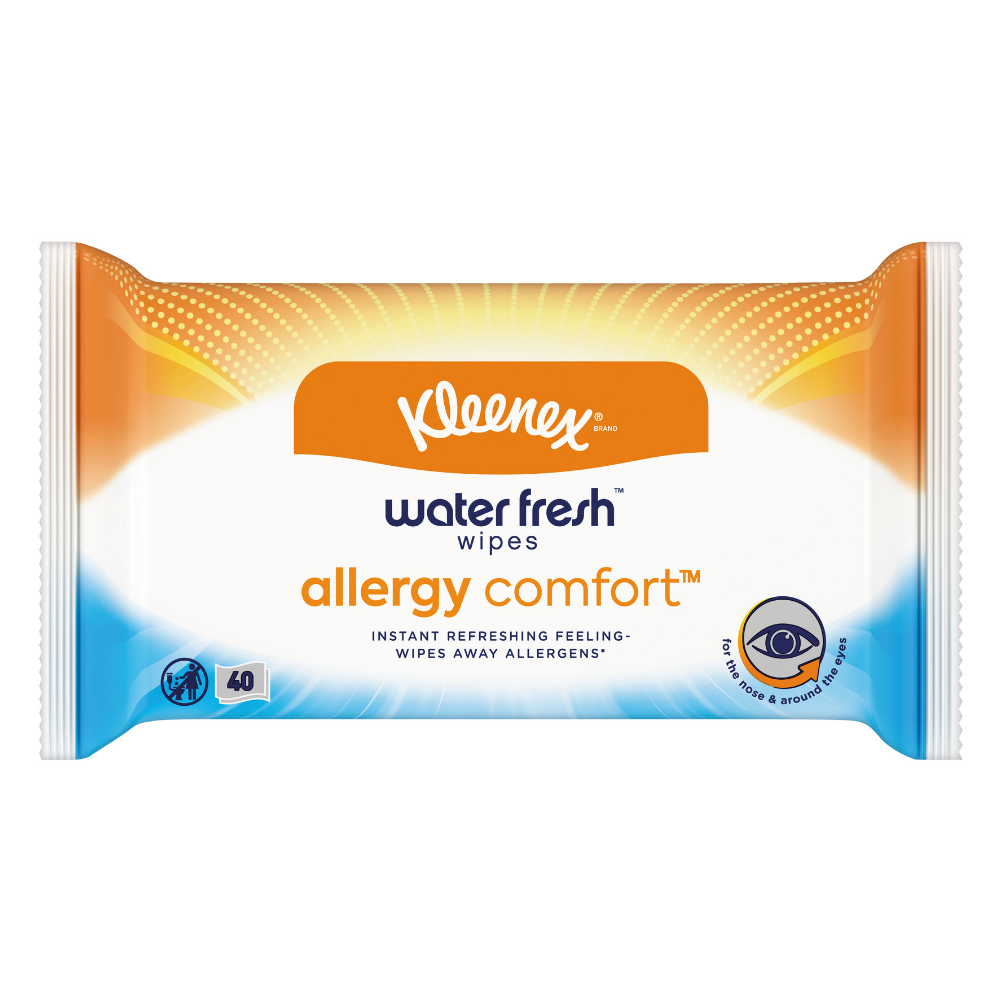 Servetele umede KLEENEX  Water Fresh Allergy Comfort, 40 buc