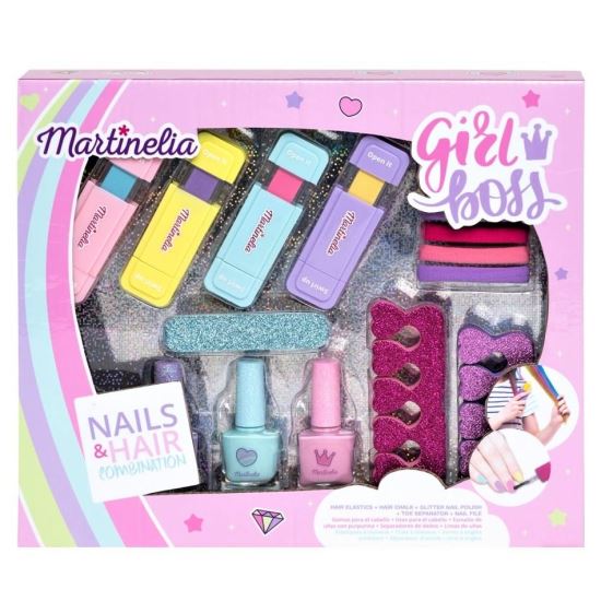 Set produse pentru unghii si par, SUPER GIRL MARTINELIA 