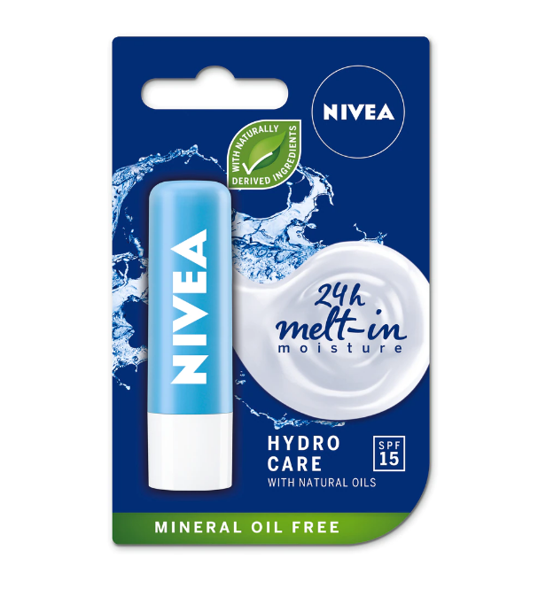 Balsam de buze NIVEA Hydro Care SPF15, 4,8g
