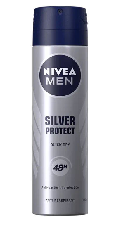 Antiperspirant Spray Nivea Men Silver Protect 48h, 150ml