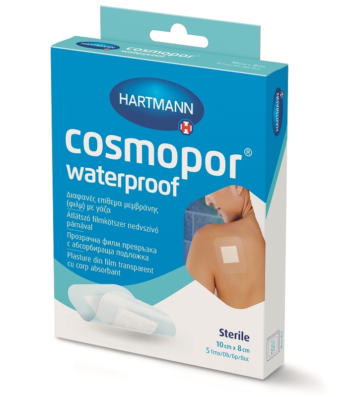 Plasturi sterili Cosmopor Waterproof 10x8cm, 5 bucati, Hartmann