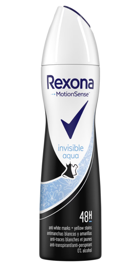 Antiperspirant deodorant spray pentru femei REXONA Invisible Aqua, 150ml
