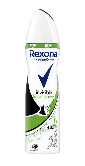 Antiperspirant deodorant spray pentru femei REXONA Invisible Power Fresh, 150ml