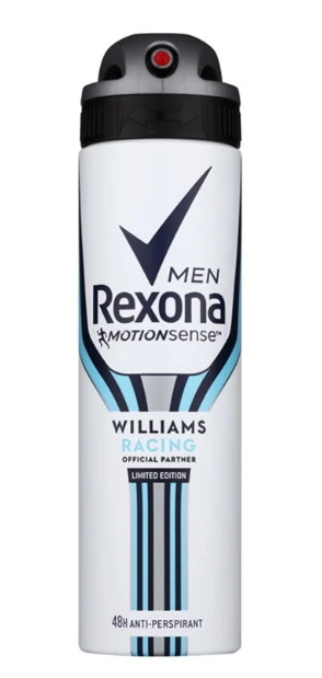 Antiperspirant deodorant Spray REXONA MEN Williams Racing Limites Edition, 150ml
