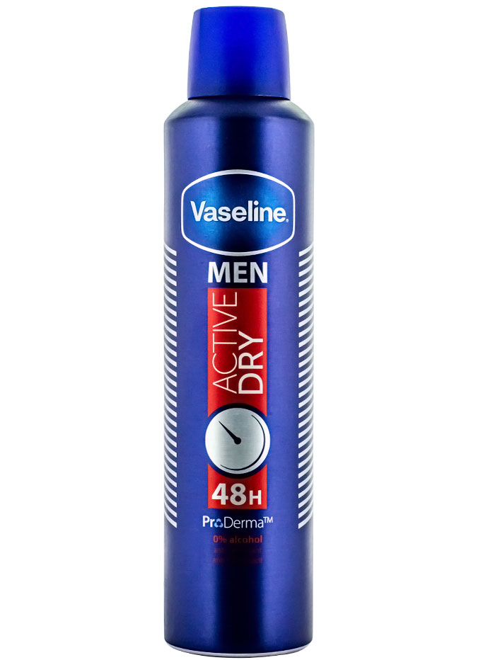 Deodorant spray Vaseline Men Active Dry, 250ml