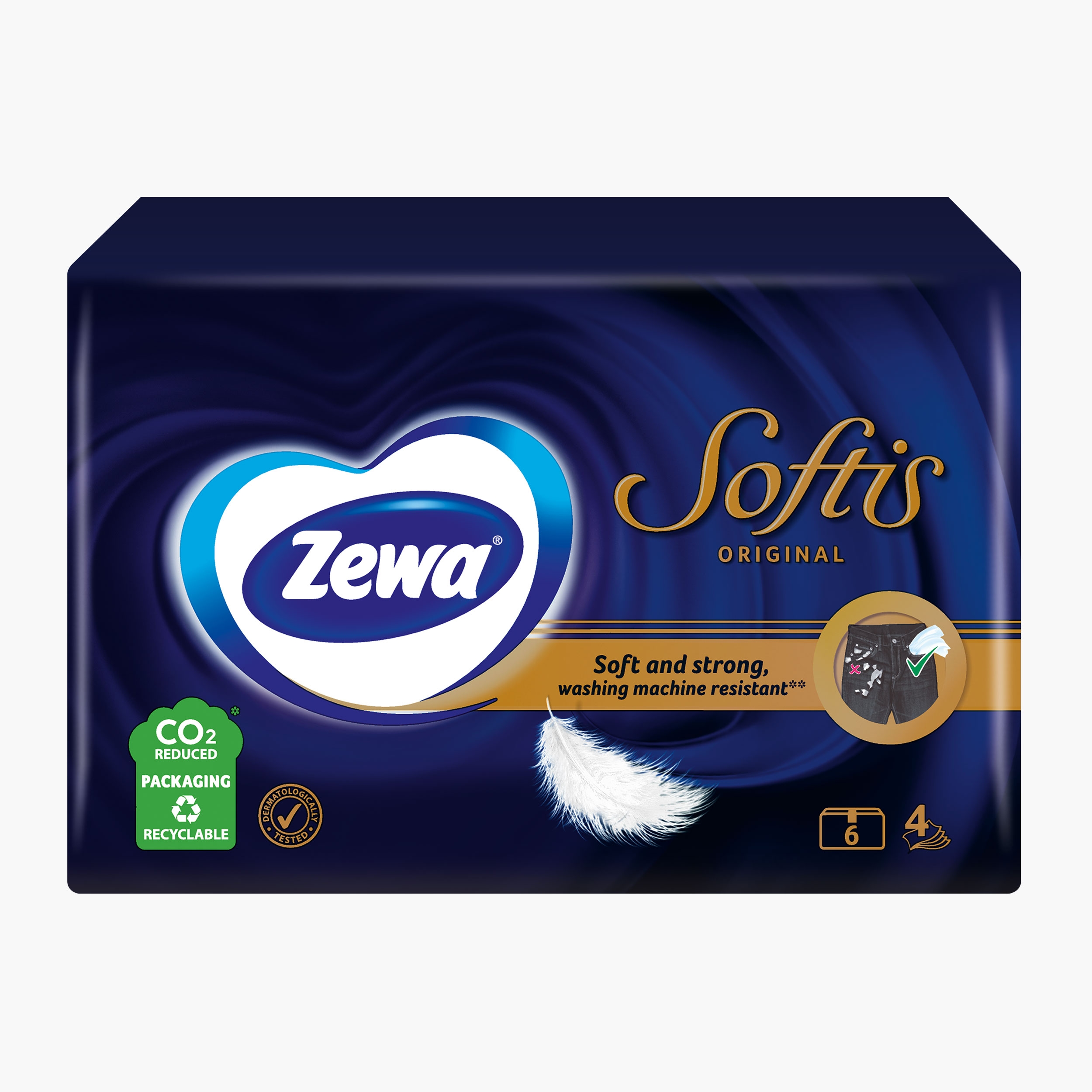 Servetele nazale, ZEWA Softis Original, 4str, 6buc