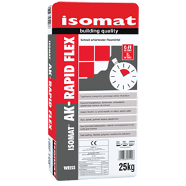 Adhesives ceramic tiles - Flexible two-component adhesive with fast socket for AK Rapid Flex gray Isomat 25 kg, https:maxbau.ro