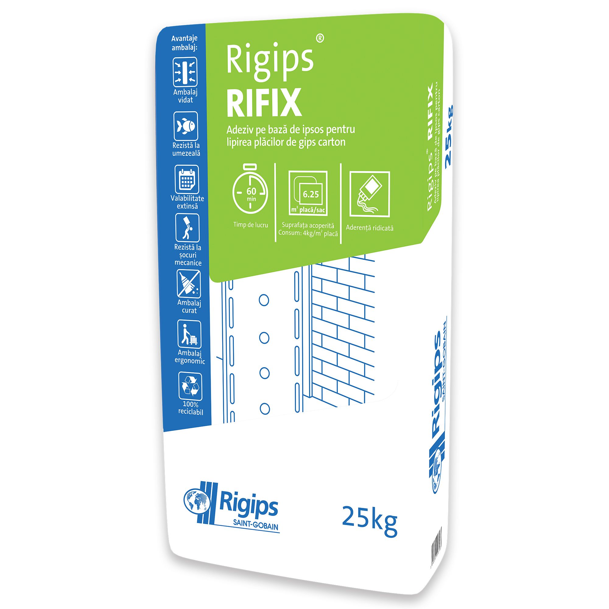 Adeziv pentru placi gips carton - Adeziv de ipsos Rigips Rifix 25KG, https:maxbau.ro