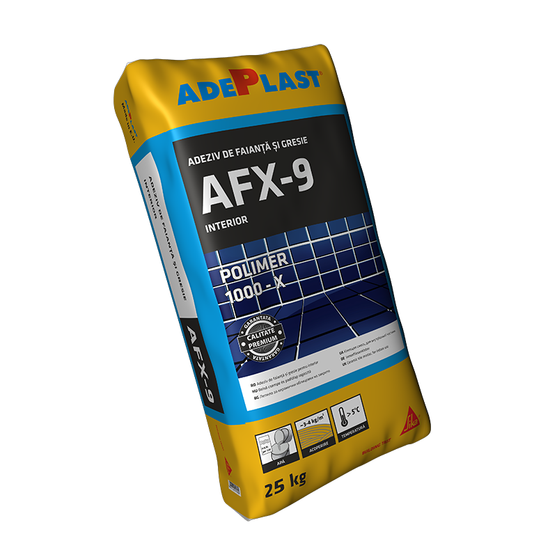 Adhesives ceramic tiles - Adhesive for ceramic plating AFX 9 Adeplast 25 kg, https:maxbau.ro