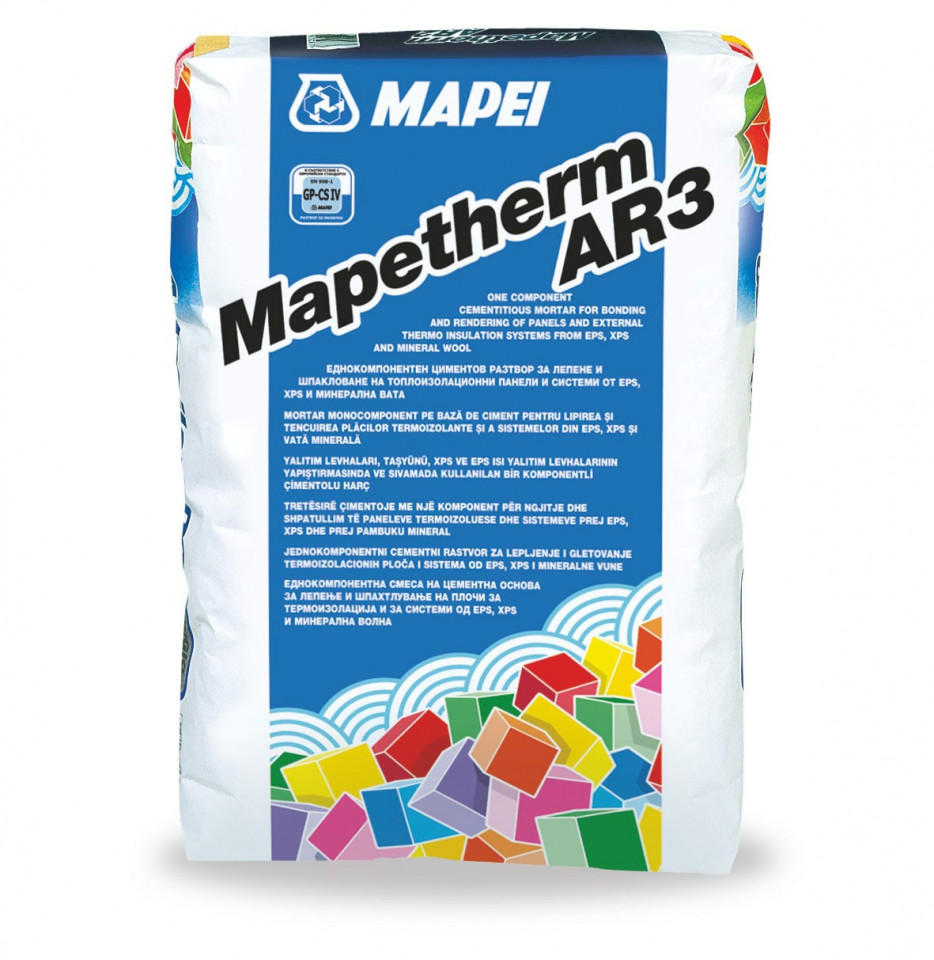 Thermosystem adhesives - Adhesive and spacing table for thermal insulating boards Mapetherm AR3 Mapa 25kg, https:maxbau.ro