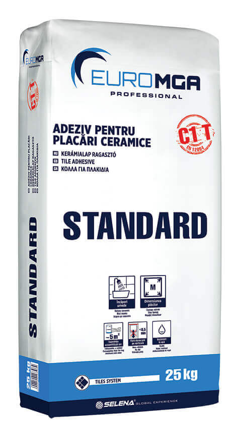 Adezivi placari ceramice - Adeziv STANDARD pentru placari ceramice EuroMGA 25kg, maxbau.ro