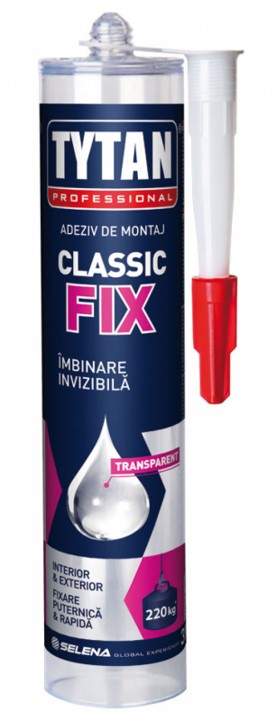 Mounting adhesives - Classic FIX Tytan Professional 310ml transparent adhesive, maxbau.ro