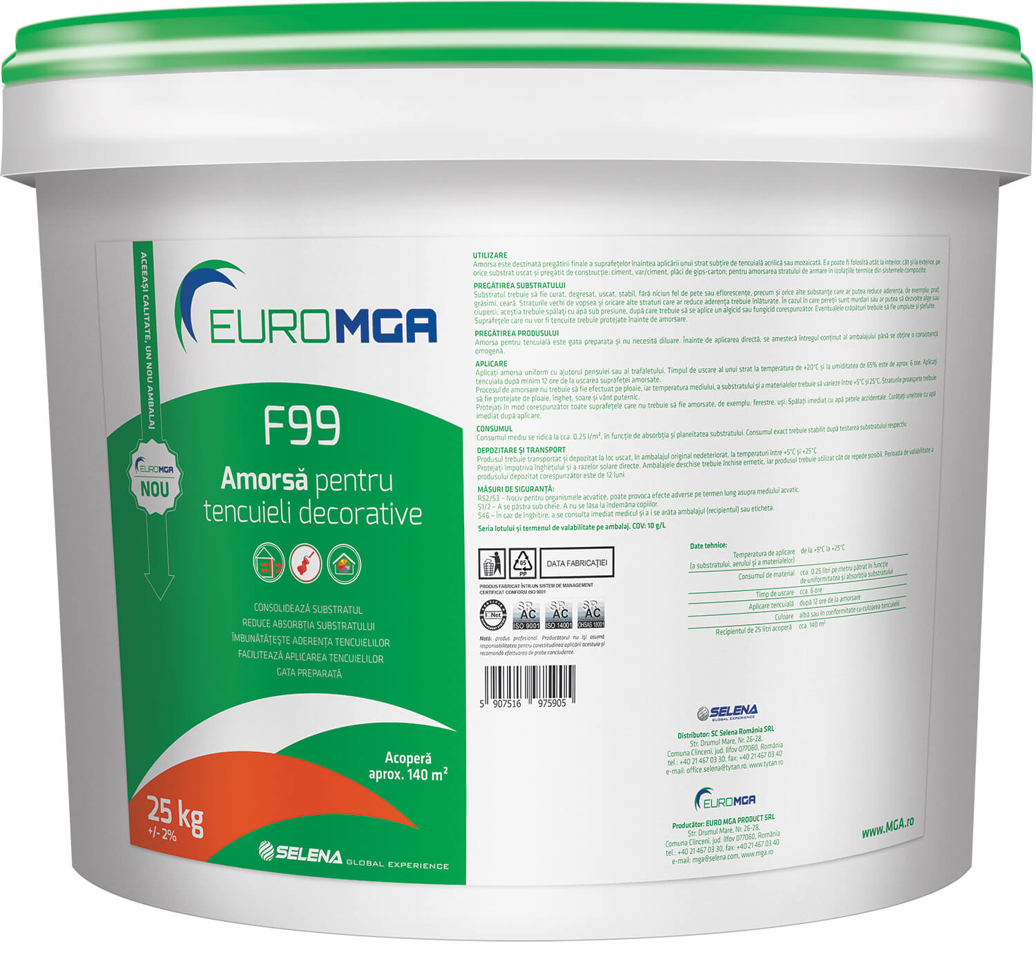Primers for plastering - Primer for decorative plasters capucino F99 EuroMGA 25kg, maxbau.ro