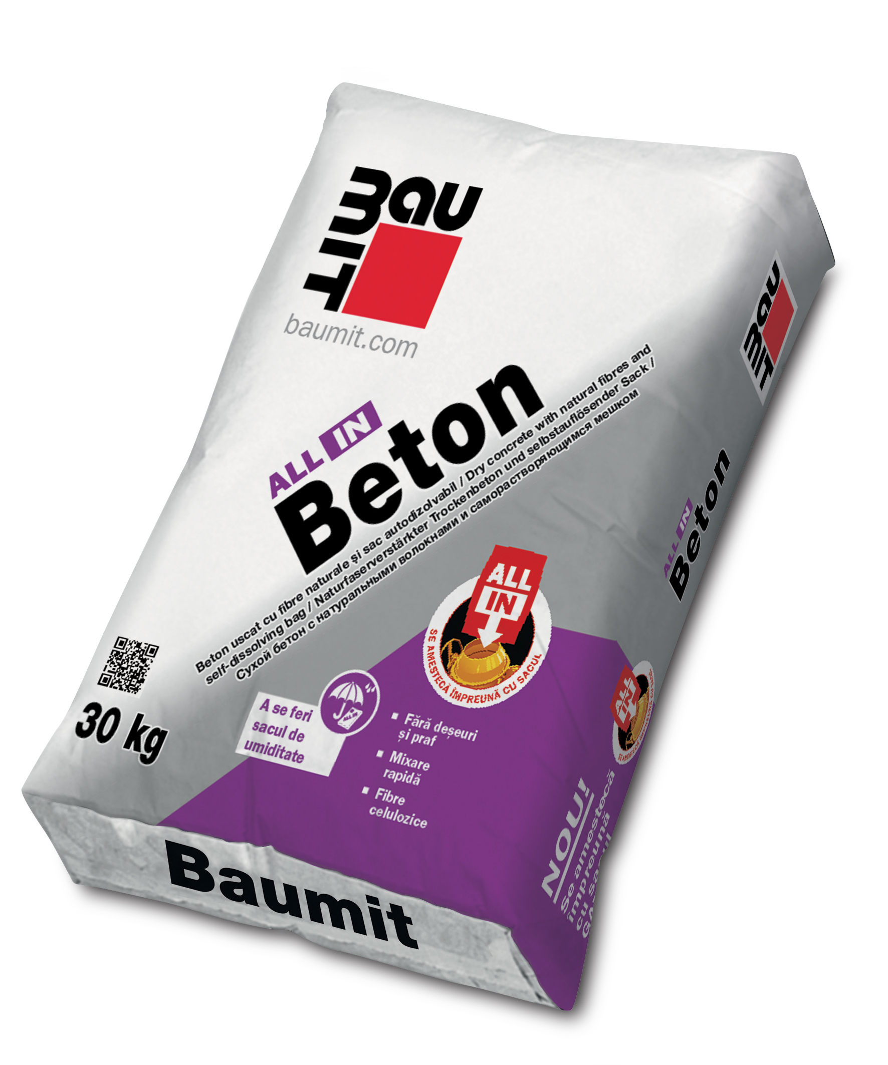 Mortare speciale - Beton cu fibre naturale ALL IN BETON Baumit 30 kg, https:maxbau.ro