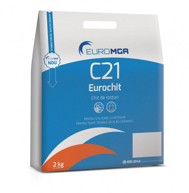 Joints - Jointed putty Eurochit white silver C21 EuroMGA 2kg, maxbau.ro