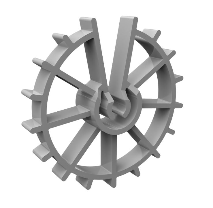 Accessories Formwork - Plastic wheel spacer D25/Rebar diameter range 14-18mm (1000 pcs/pkg) TR, https:maxbau.ro