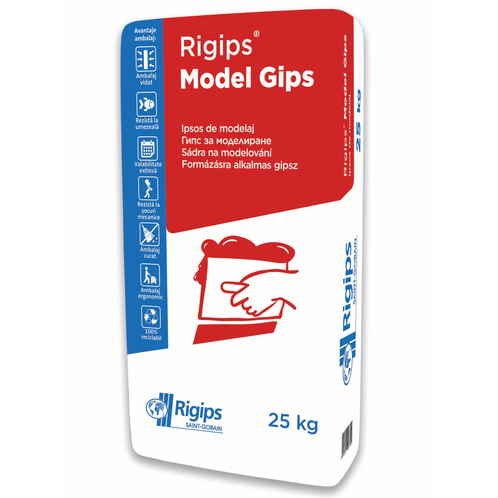 Gleturi - Ipsos de modelaj Rigips Model Gips 25kg, https:maxbau.ro