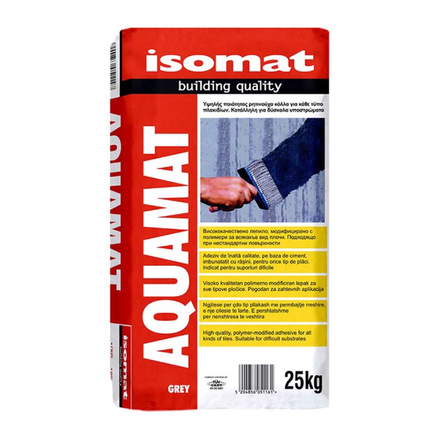 Products for waterproofing and sealing - Waterproofing Mortar Isomat Aquamat Gray 25kg, https:maxbau.ro