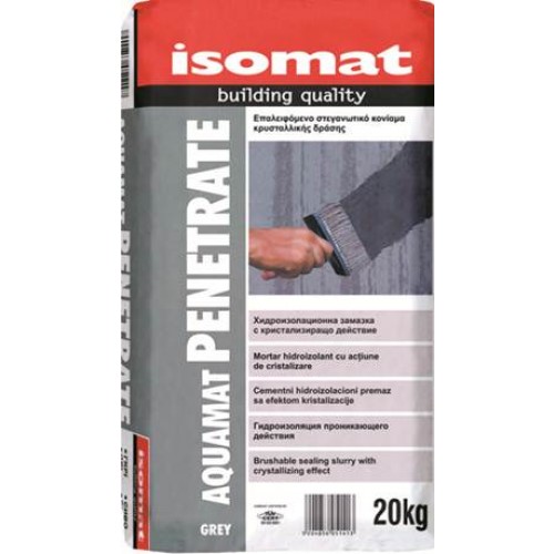 Products for waterproofing and sealing - Waterproofing Mortar Isomat Aquamat Penetrate with crystallizing action 20Kg, https:maxbau.ro