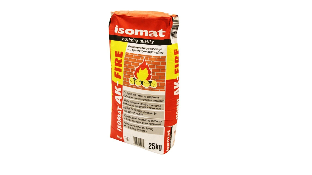 Special Cement Grout - Refractory cement grout for refractory bricks AK-Fire gray Isomat 25kg, https:maxbau.ro