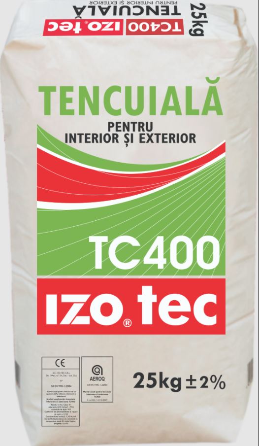 Mortare pentru tencuieli - Mortar tencuiala IzoTec TC400 25kg, https:maxbau.ro