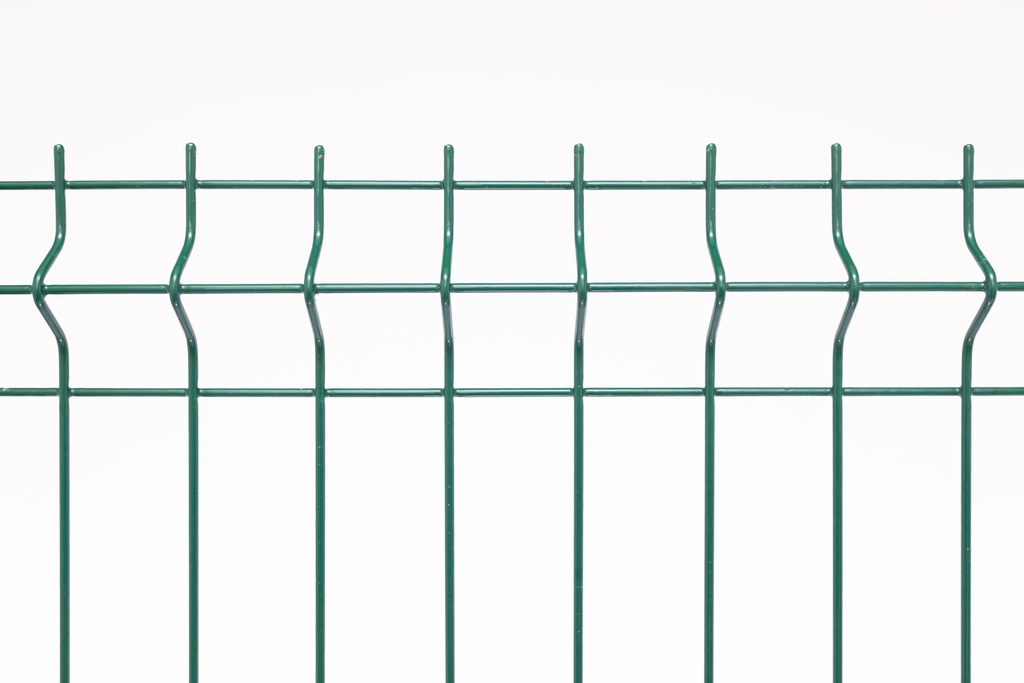 Panouri de gard bordurat zincat - Panou gard bordurat zincat plastifiat verde, 4.2 mm grosime, 1500 x 2000 mm, maxbau.ro