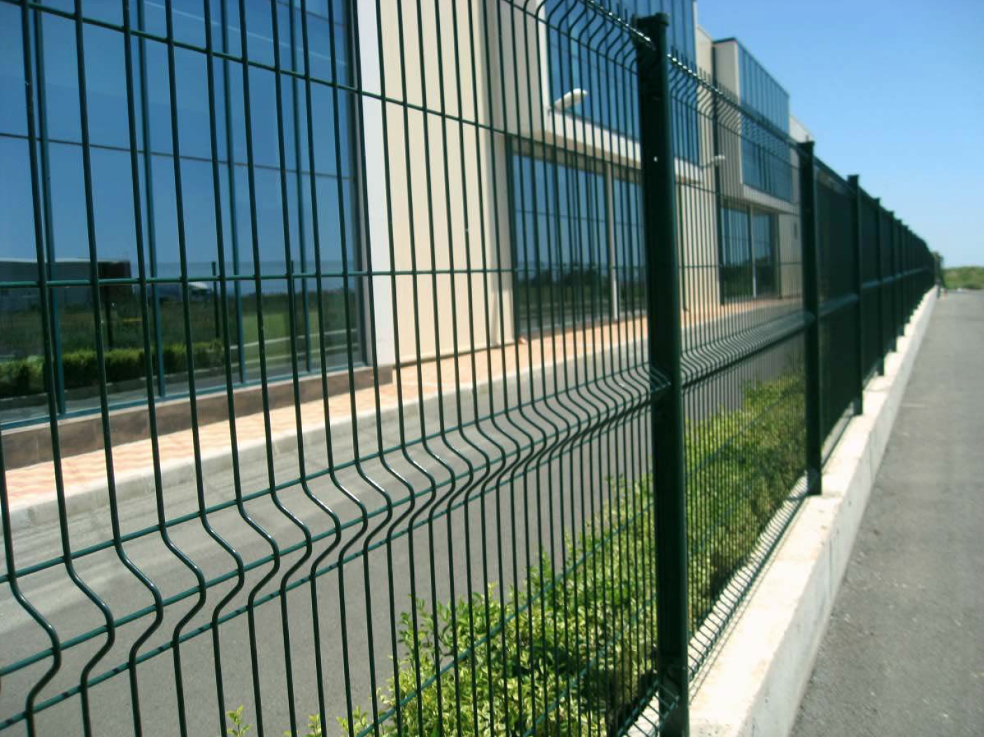 Metal Fence Panels - Green galvanized border fence panel, 3.5 mm thick, 1200 x 2000 mm, https:maxbau.ro