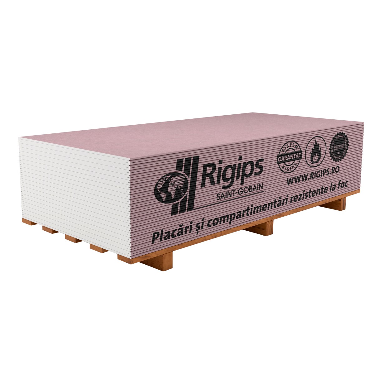 Placi gips carton uzuale - Placa gips carton Rigips RF 12.5 x 1200 x 2600 mm, maxbau.ro