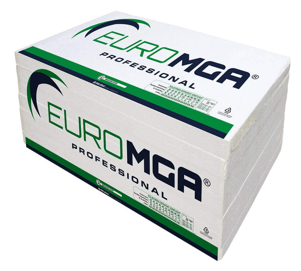 Polystyrene - EuroMGA 10 cm EPS50 fireproof Expanded Polystyrene, maxbau.ro