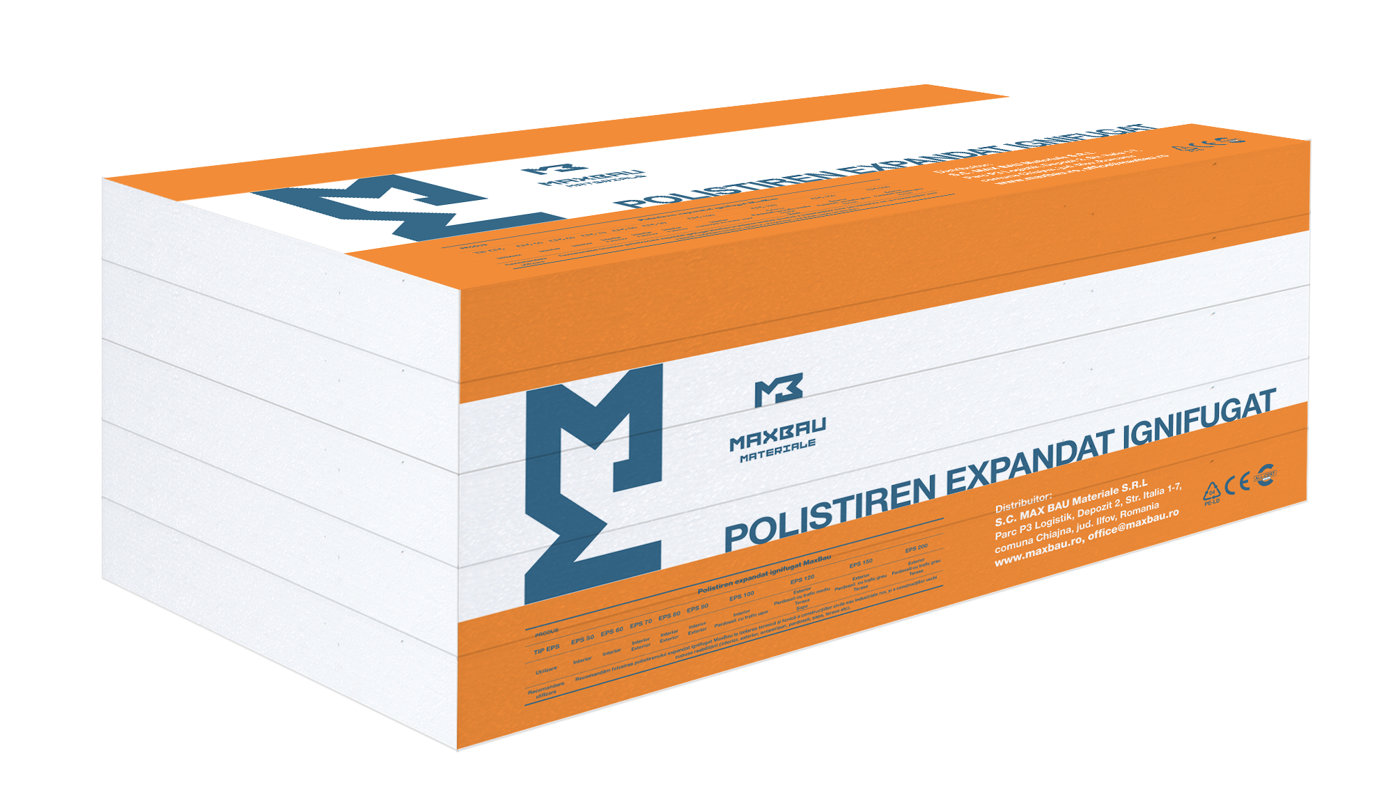 Polystyrene - Expanded Polystyrene  expanded MaxBau 10 cm EPS80, https:maxbau.ro