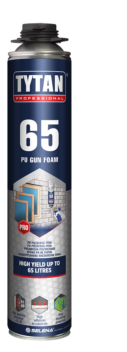 Polyurethane foams - Polyurethane Pistol Foam 65, Tytan Professional, 870ml, https:maxbau.ro