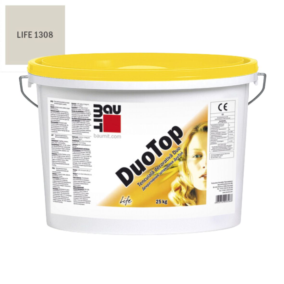 Decorative plasters - Baumit DuoTop RS 1.5K decorative plaster (color code 1308) 25KG, https:maxbau.ro