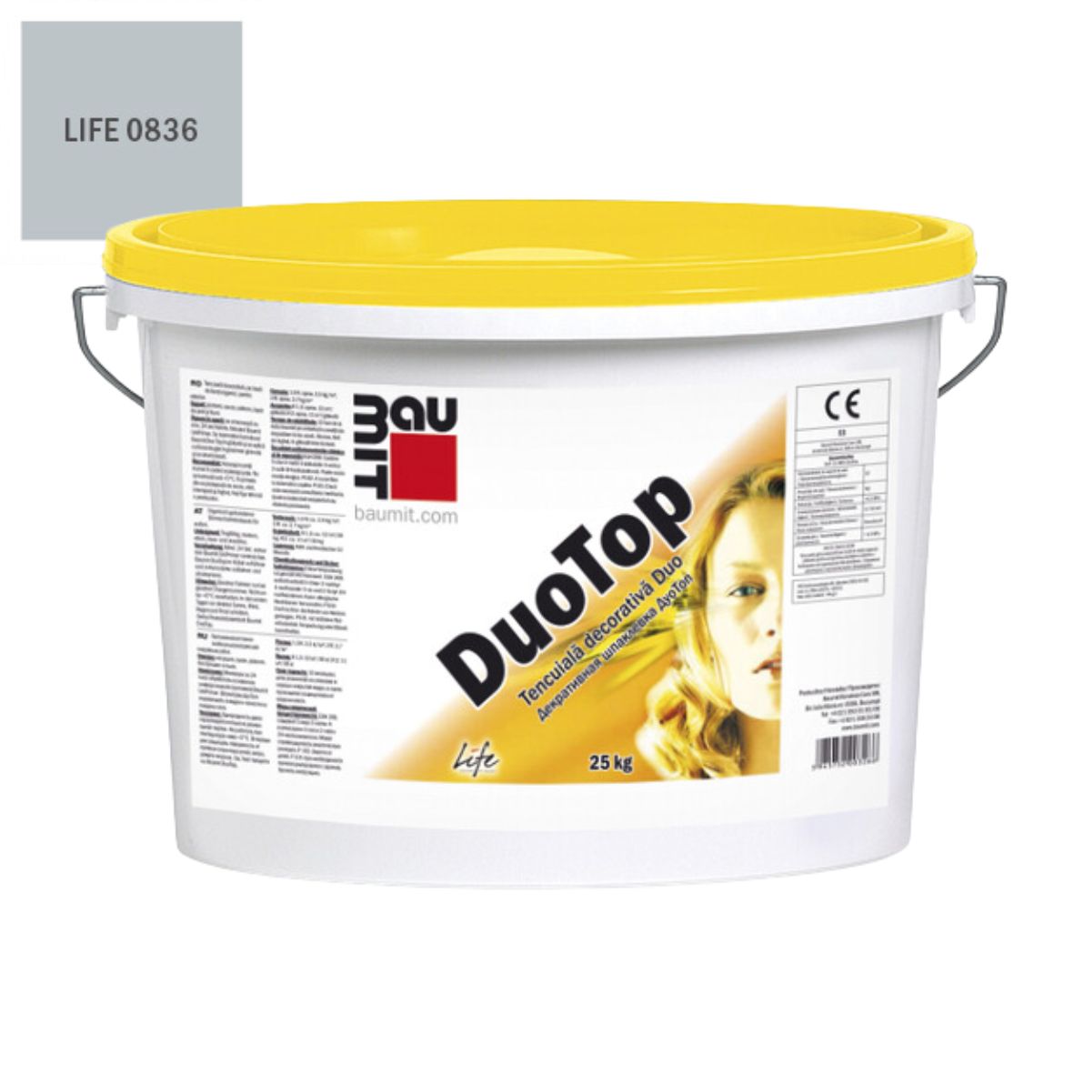 Decorative plasters - Baumit DuoTop RS 1.5K decorative plaster (color code 0836) 25KG, https:maxbau.ro