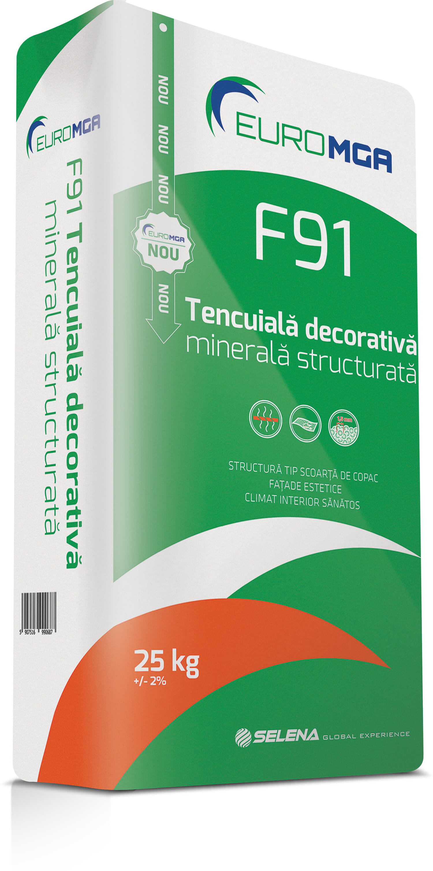 Tencuieli decorative - Tencuiala decorativa minerala structurata F91 EuroMGA 2.5mm 25KG, maxbau.ro