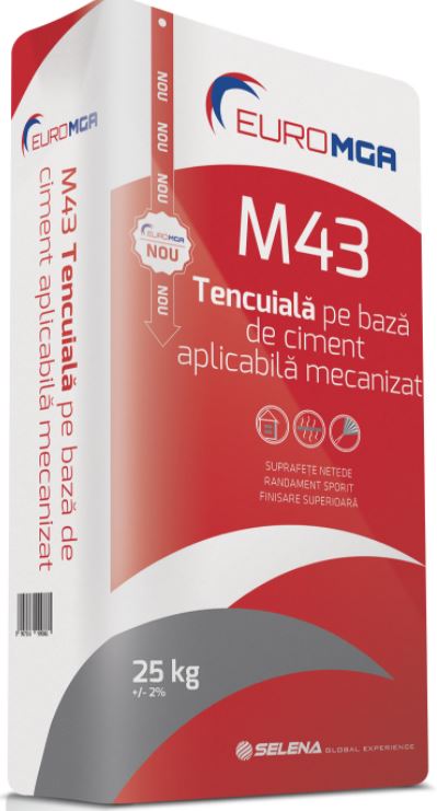 Tencuieli finisare - Tencuiala mecanizata M43 EuroMGA 30kg, https:maxbau.ro