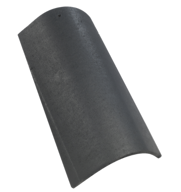 Tigla beton si accesorii - Tigla de coama Nova negru 400 x 230 mm, maxbau.ro