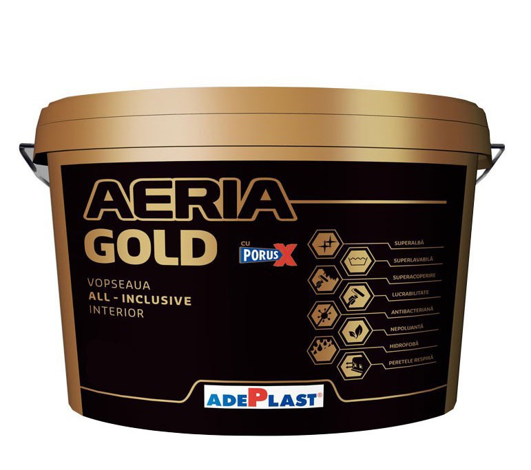 Paints - Superwashable paint for interior Adeplast Aeria Gold ALL white 8L, https:maxbau.ro