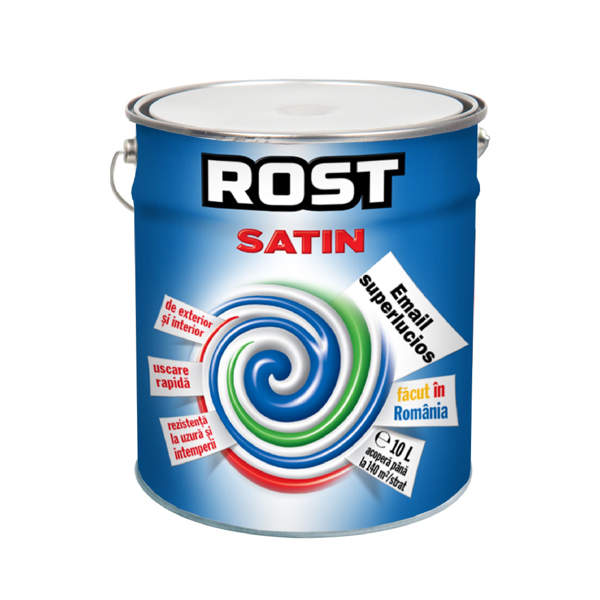 Paints - White Superglossy Paint for Wood/Metal Rost Satin 10L, https:maxbau.ro