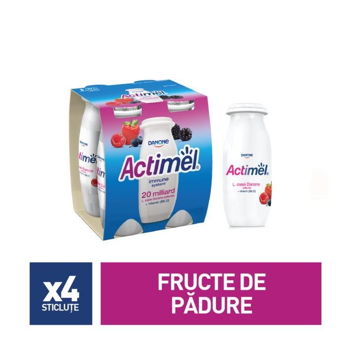 Iaurt natural/fructe - ACTIMEL 4*100G FRUCTE DE PADURE, mcanonstop.ro