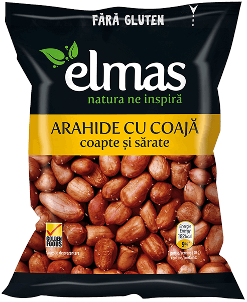 Alune / Fistic/ Migdale - ALUNE ELMAS 300G PRAJITE IN COAJA CU SARE, mcanonstop.ro