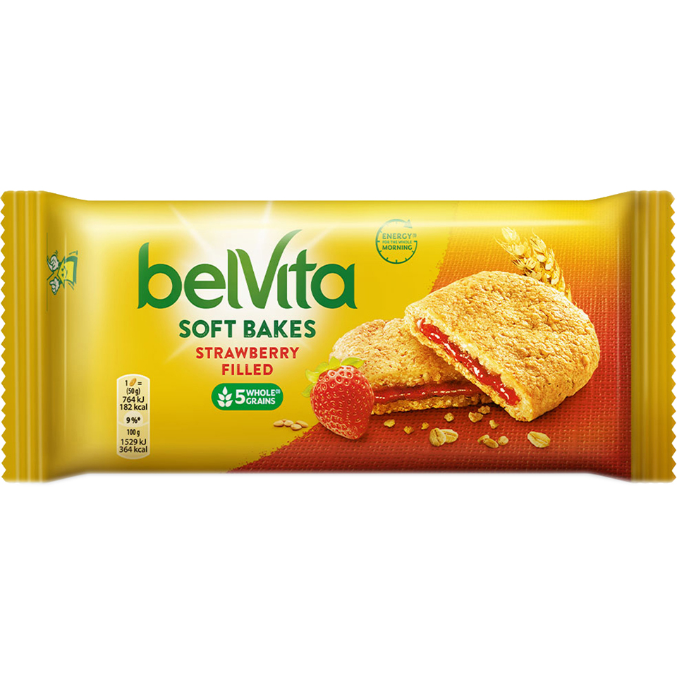 Biscuiti - BELVITA SOFT BAKES 50G CAPSUNI, mcanonstop.ro