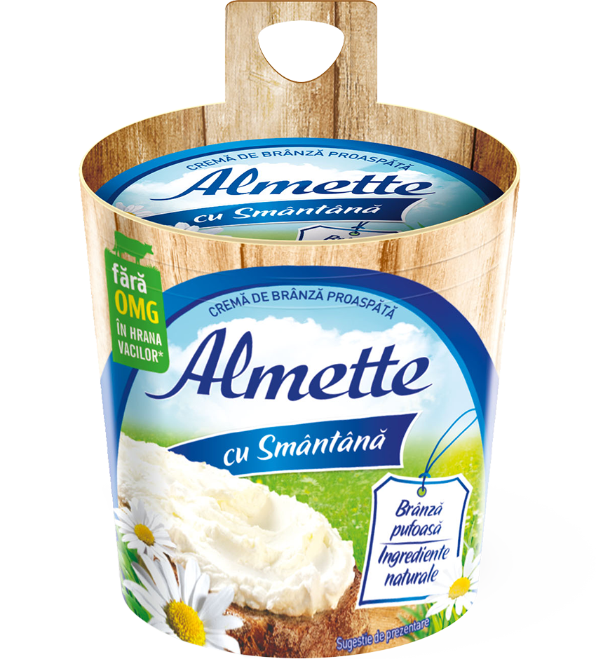 Branzeturi  - CREMA DE BRANZA PROASPATA ALMETTE CU SMANTANA 250G, mcanonstop.ro