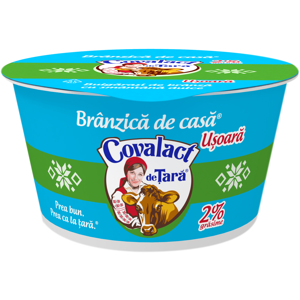 Branzeturi  - BRANZICA DE CASA USOARA 2% COVALACT 180G, mcanonstop.ro