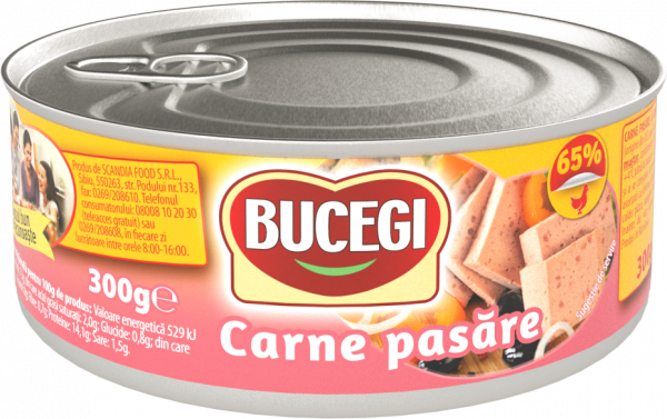 Conserve carne / Pate - CARNE BUCEGI 300G PASARE 65%, mcanonstop.ro