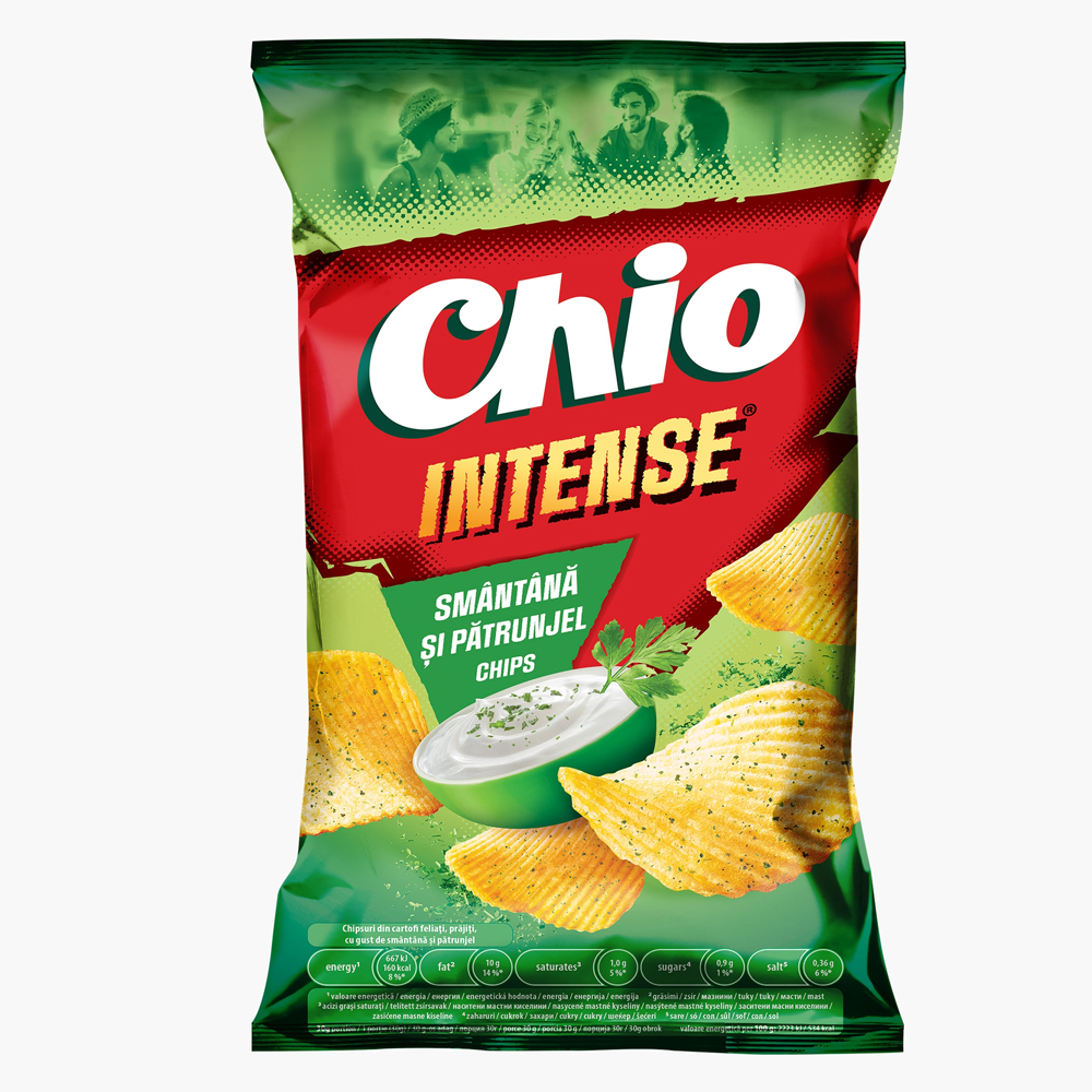 Chips / Snaks / Pufuleti - CHIO CHIPS INTENSE 130G SMANTANA& PATRUNJEL, mcanonstop.ro