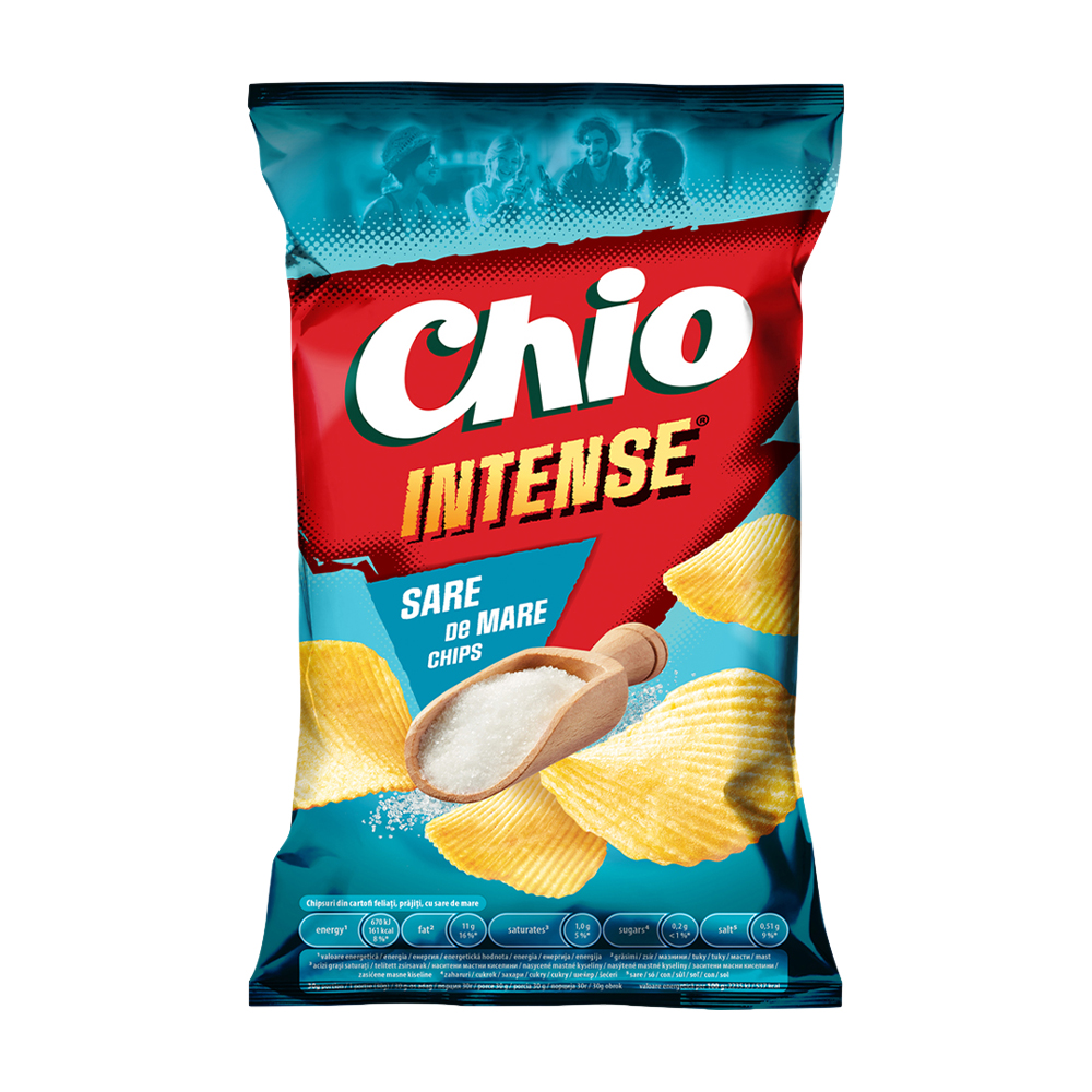 Chips / Snaks / Pufuleti - CHIO CHIPS INTENSE 135G SARE DE MARE, mcanonstop.ro