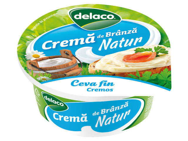 Branzeturi  - CREMA DE BRANZA NATUR CEVA FIN DELACO 150G, mcanonstop.ro