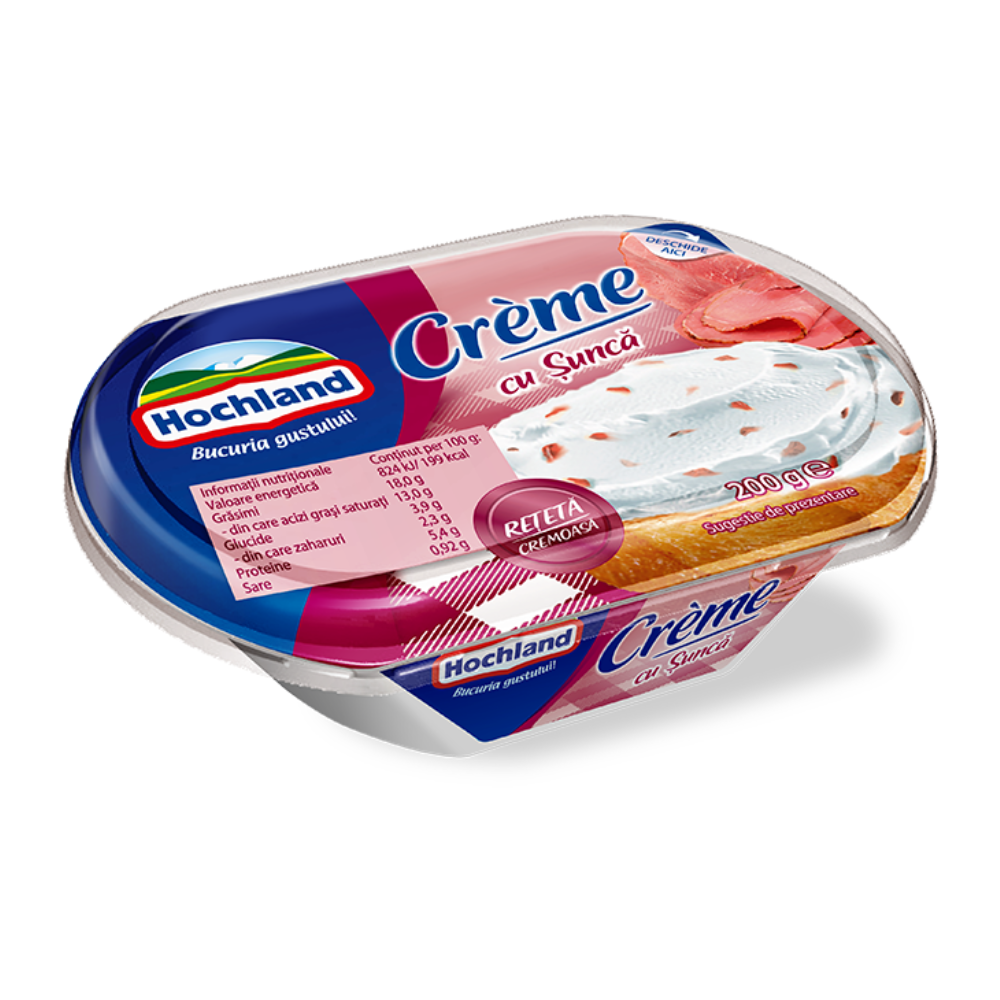 Branzeturi  - CREMA DE  BRANZA CU SUNCA HOCHLAND 200G, mcanonstop.ro